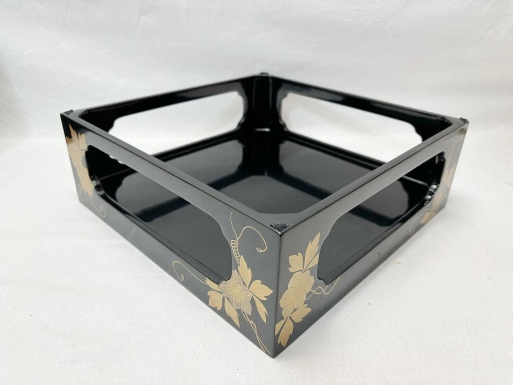 Jubako Bento Box Japanese Almost unused utensils Wajima lacquer Kinsaibana makie