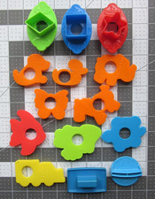 Lot of Play Doh and other Modeling Clay Molds and stamps