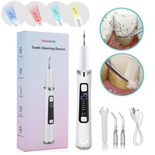 Ultrasonic Tooth Cleaner Tartar Plaque Remover Dental Scaler Tool with LED Light