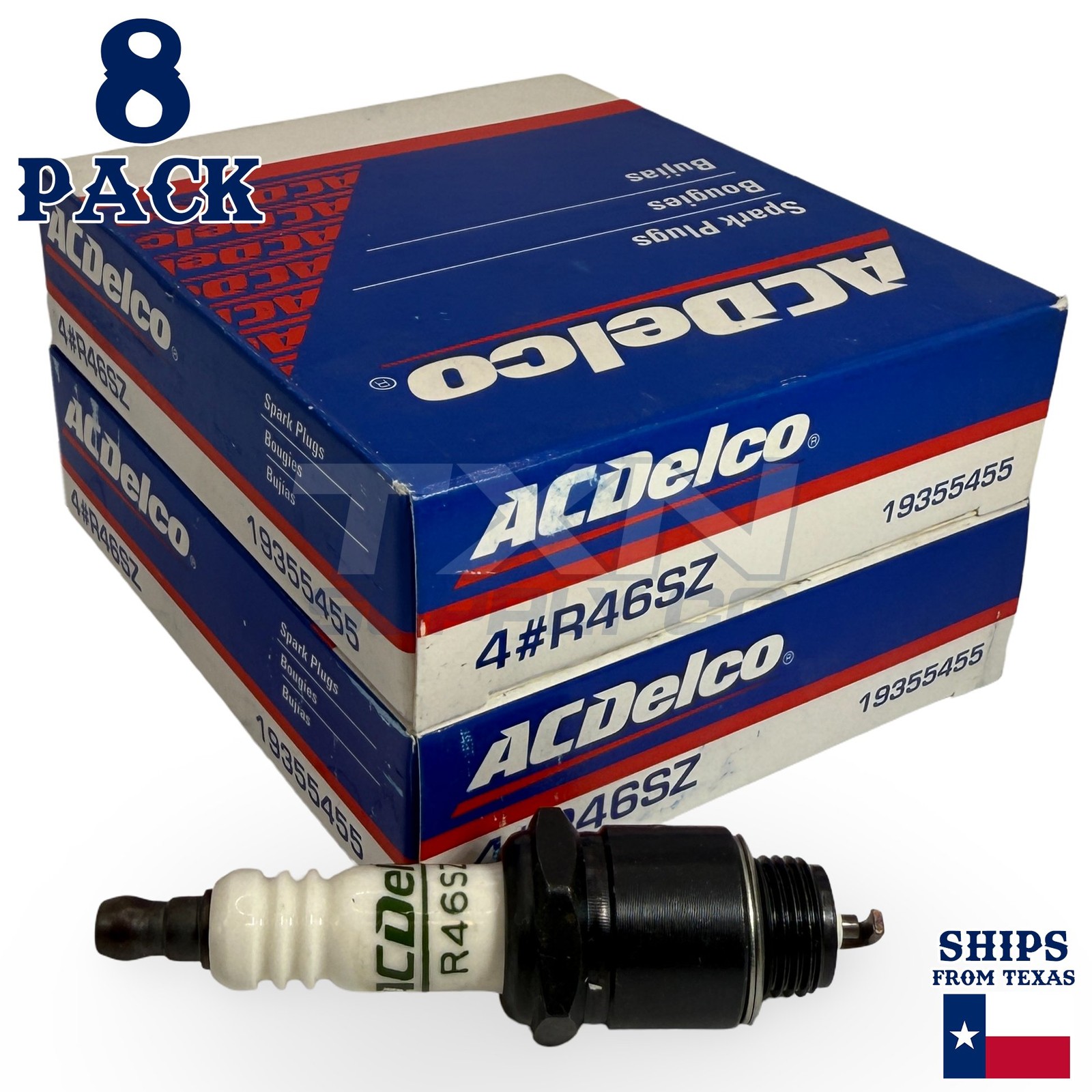 ACDelco R46SZ Copper Spark Plug - 8 Pack - 19355455 GM OEM