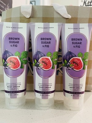 3 NEW BATH & BODY WORKS BROWN SUGAR FIG ULTIMATE HYDRATION CREAM LOTION 8OZ SHEA