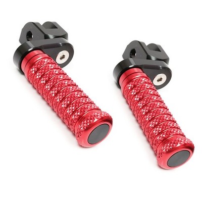 Red M-Grip Rider Foot Pegs 25mm Extend For Triumph Tiger Explorer 1200 12-21 22