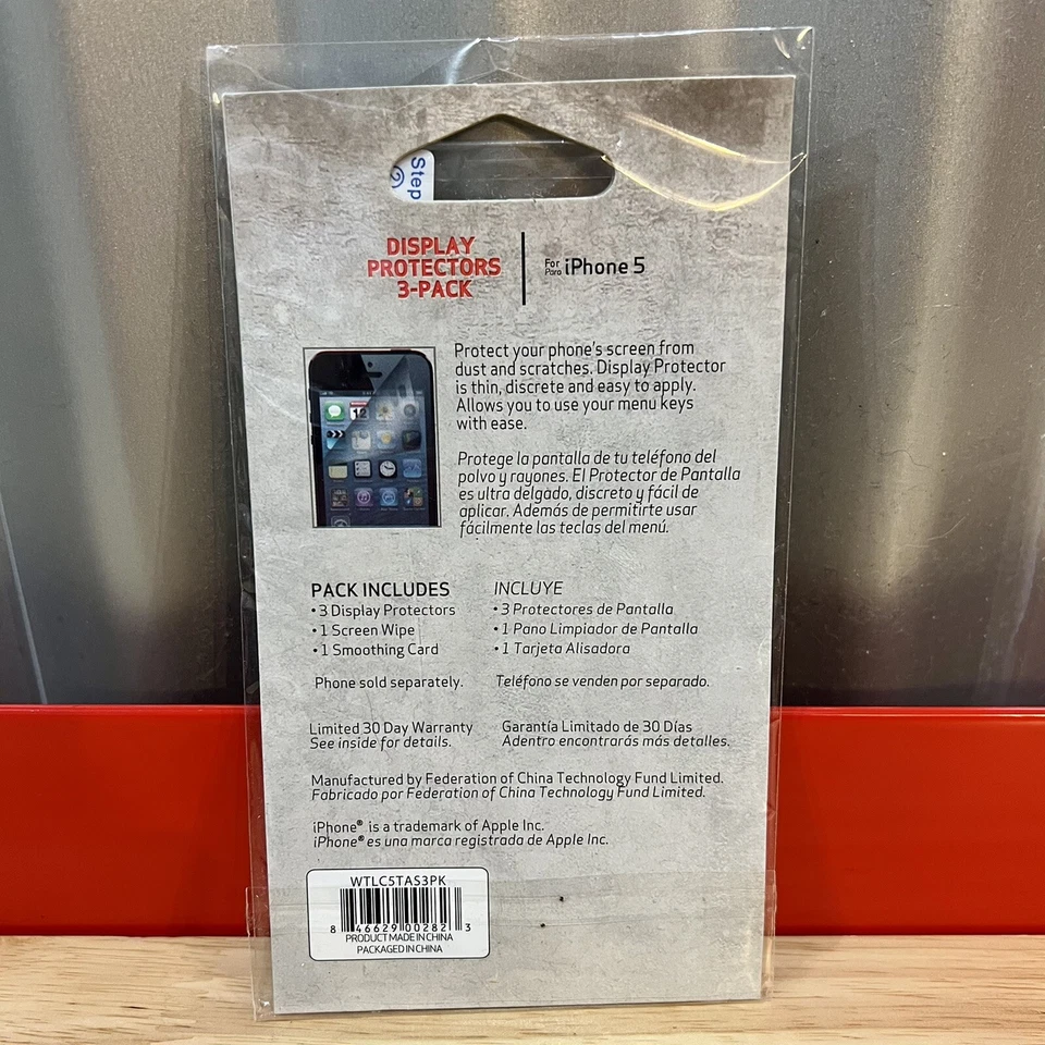 Protetores de tela pacote com 3 para iPhone 5 (Verizon Wireless, capa amigável) NOVO - Imagem 2 de 4