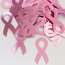 Pink Awareness Ribbon Metallic Loose Sequin Paillettes 38mm (1.5") Made in USA