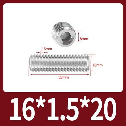 Flat Point Grub Screws Stainless Steel Fine Thread Pitch Allen Set Screw M6-M16 - Picture 79 of 85