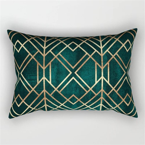Marble Geometric Polyester Pillowcase Rainbow Gold Line Art Cushion Cover Stripe - Picture 58 of 71