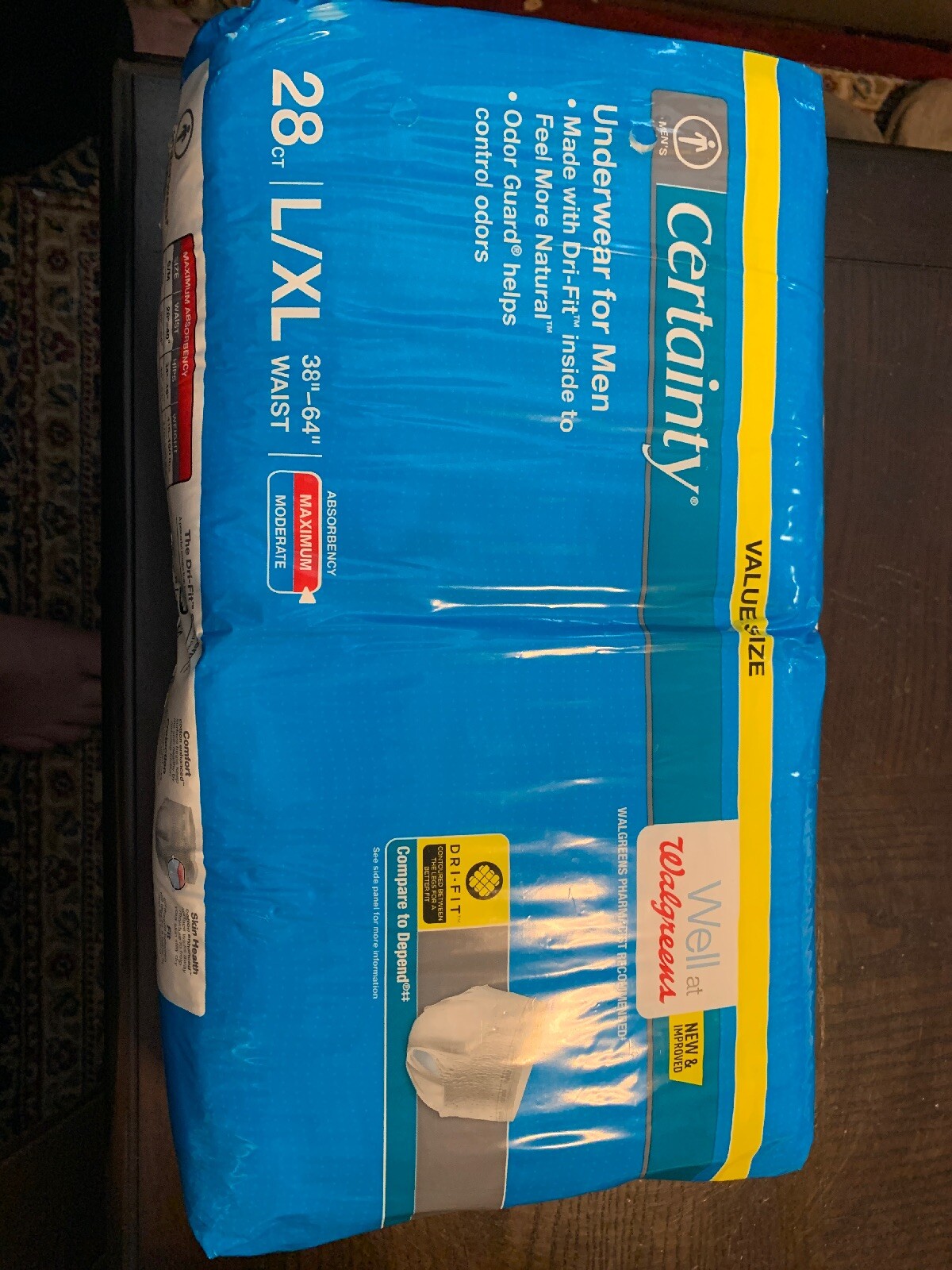 3 packs Certainty Walgreens Men's Underwear Max Absorbency Large XL 84