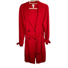 Chico's Red Button Long Sleeve Long Jacket L