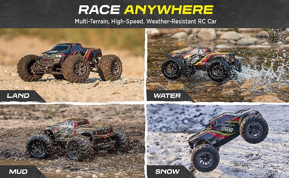 LAEGENDARY Fast RC Car, Waterproof Monster &nbsp;- 4x4, Off-Road NEW UNPACKED