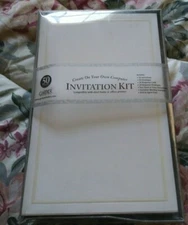 Gartner Studios Swirl Wedding Invitation Kit, Pearl, 50-Count (61042)