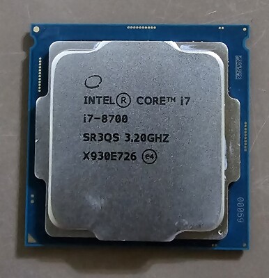 Intel Core I7-8700 Processor - 8th Gen 3.20GHz CPU With 12MB Cache