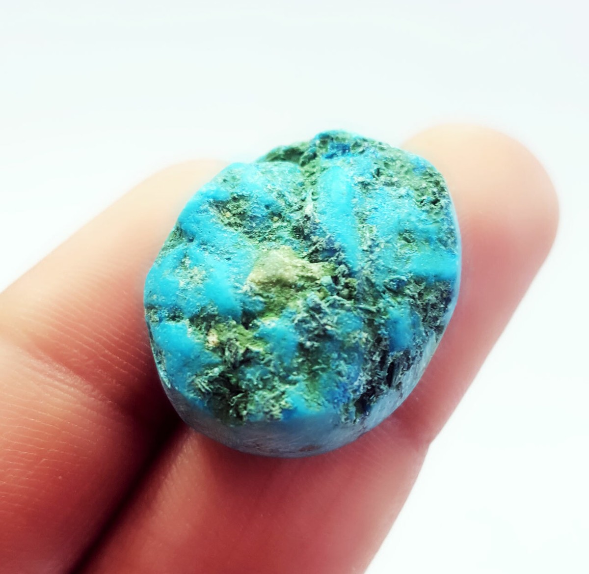 Pepita Di Turchese Naturale Dell'Arizona, Pietra Preziosa Grezza - Foto 7