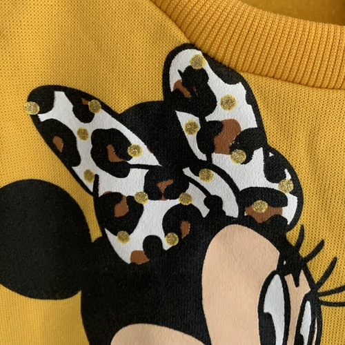 Disney Junior Hello Minnie Mouse Yellow Sweater Girls Size 5/6 - Picture 7 of 12