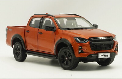 1/18 Scale ISUZU D-MAX Pickup 2023 Orange Diecast Car Model Toy
