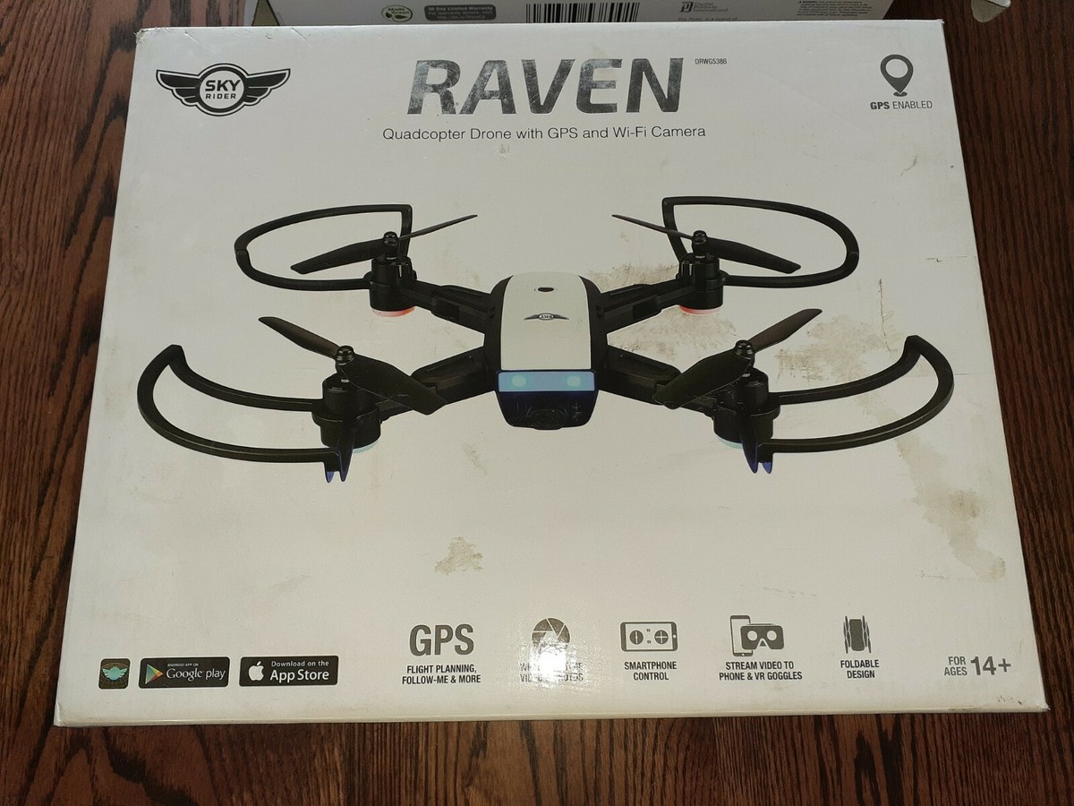 Sky Rider Raven Foldable Drone with GPS and Wi-Fi Camera, DRWG538B