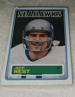 1983 Topps Football Unopened Pack top card #392 JEFF WEST SEATTLE SEAHAWKS mint