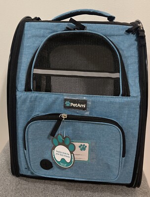 Pet Cat Dog Carrier Backpack Expandable Travel Bag Airline Approved Comfort Mesh