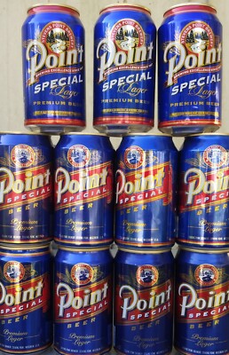 Lot of 11 Point Special Beer Iola Car Show Beer Cans Bottom Opened