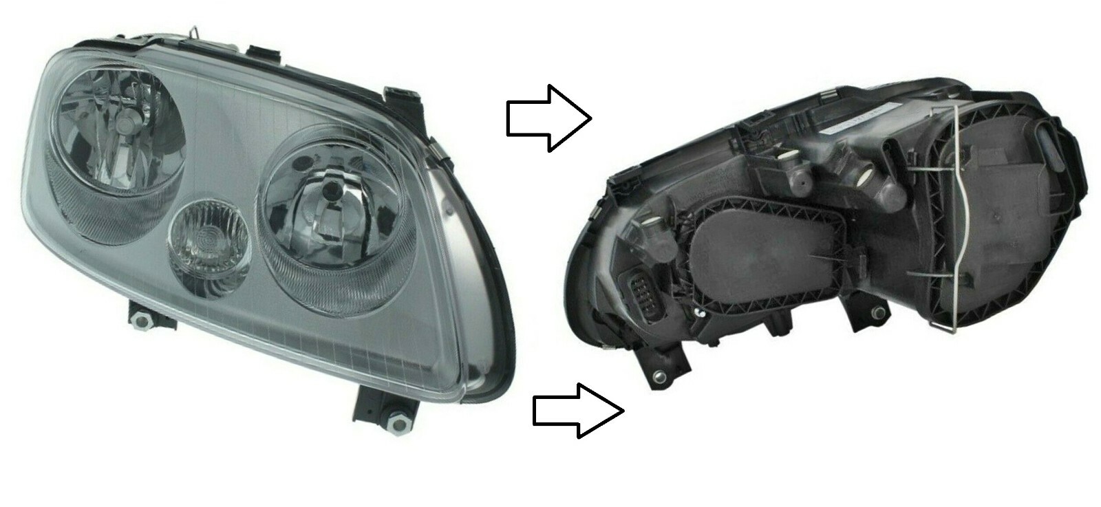 Phare droit électrique pour VW Caddy III avec moteur inclus ajustement automatique du faisceau
