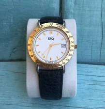 Nice  Mens ESQ (Esquire) By Movado Swiss Made WR Watch 300178-Some Wear-New Batt