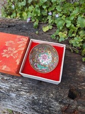 Vintage Miniature Chinese Porcelain Bowl In Fitted Box. Asian Art