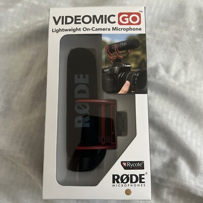 Rode VideoMic GO Lightweight On-Camera Microphone with Integrated Rycote Shoc...