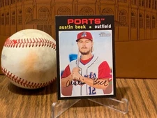  Austin Beck Oakland A’s Rising Prospect Nostalgic Topps Heritage 