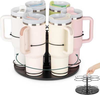 Upgraded Water Bottle Organizer for Stanley 40 Oz/30 Oz/20 Oz,Rotating Stanley C