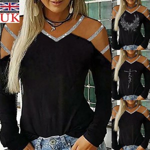 cold shoulder sparkly tops