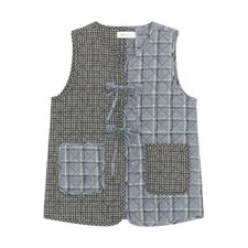 Euc Skall Studio Anna Patchwork Long Waistcoat Size Eu 34 Us Xs