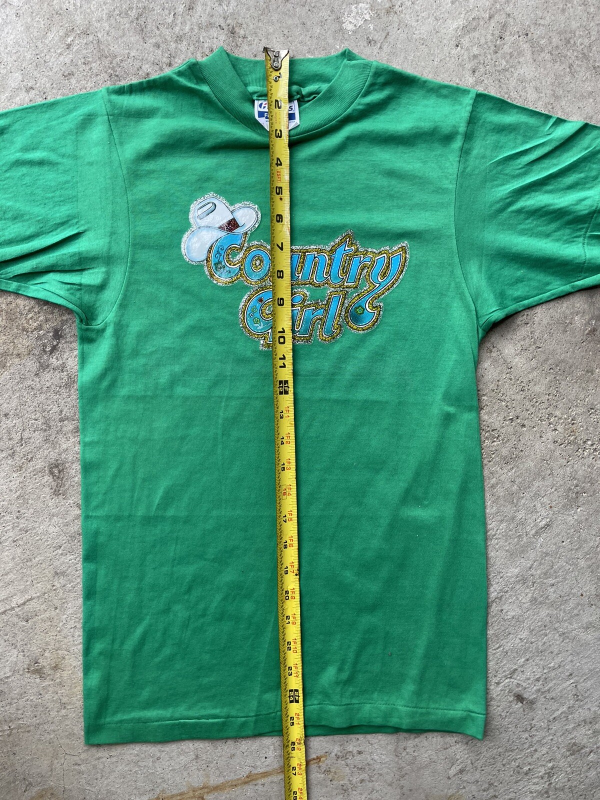 Country Girl T Shirt Single Stitch 80s True Vtg Random Funky Groovy Transfer