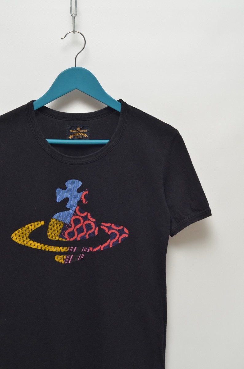 Vivienne Westwood Anglomania Women's Black Cotton Tee Shirt Vivienne Westwood Anglomania Women's Black Cotton Tee Shirt