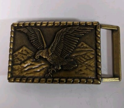 American Eagle Purple Mountains Majesty Vintage Patriotic Belt Buckle USA! 