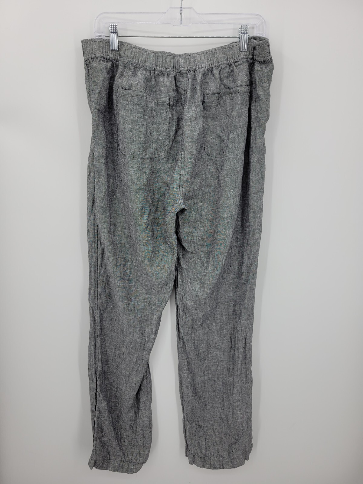 Vince Camuto Pants Womens Medium Gray Linen Pull … - image 2