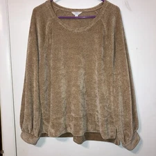 Women’s Time And Tru Top, Size XL (16-18), Camel
