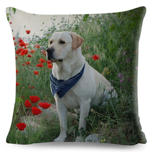 Cute Labrador Dog Pillowcase Decor Pet Animal Printed Cushion Cover - Picture 6 of 42