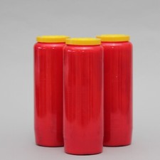 20 Red Sanctuary Candles 9 Day Burning Church Candles, Suited for Home Worship 