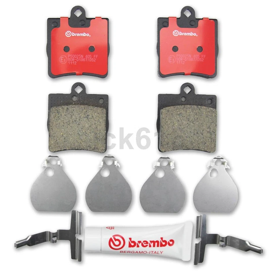 Juego de pastillas de freno delanteras traseras Brembo 2X para Mercedes-Benz C230 2002-2005 Foto 3 de 3