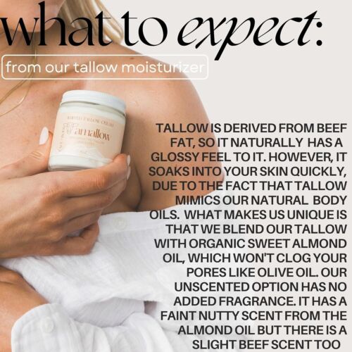 100% Grass Fed Beef Tallow for Skin Care - Face + Body - Whipped Moisturizer ... - Picture 8 of 8