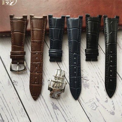 Leder Uhrenarmband passend für Patek Philippe Nautilus 25 x 18 mm...
