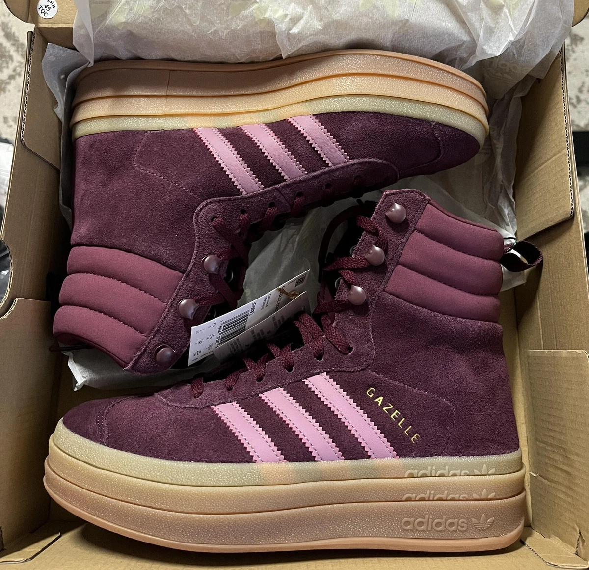 adidas Gazelle High Maroon Gum W for sale | eBay