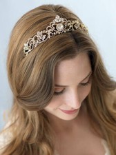 4.5cm Tall 3 Colors Heart Crystal Wedding Queen Princess Tiara Crown For Women