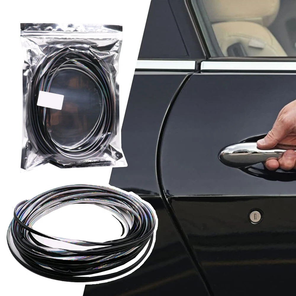 5M Chrome Car Door Protector Molding Trim Seal Strip Scratch Protector Guard