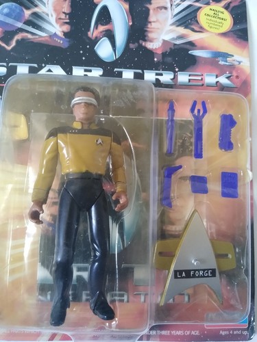 Star Trek Generations Lieutenant Commander Geordi La Forge Playmates Figure Card - Picture 4 of 4