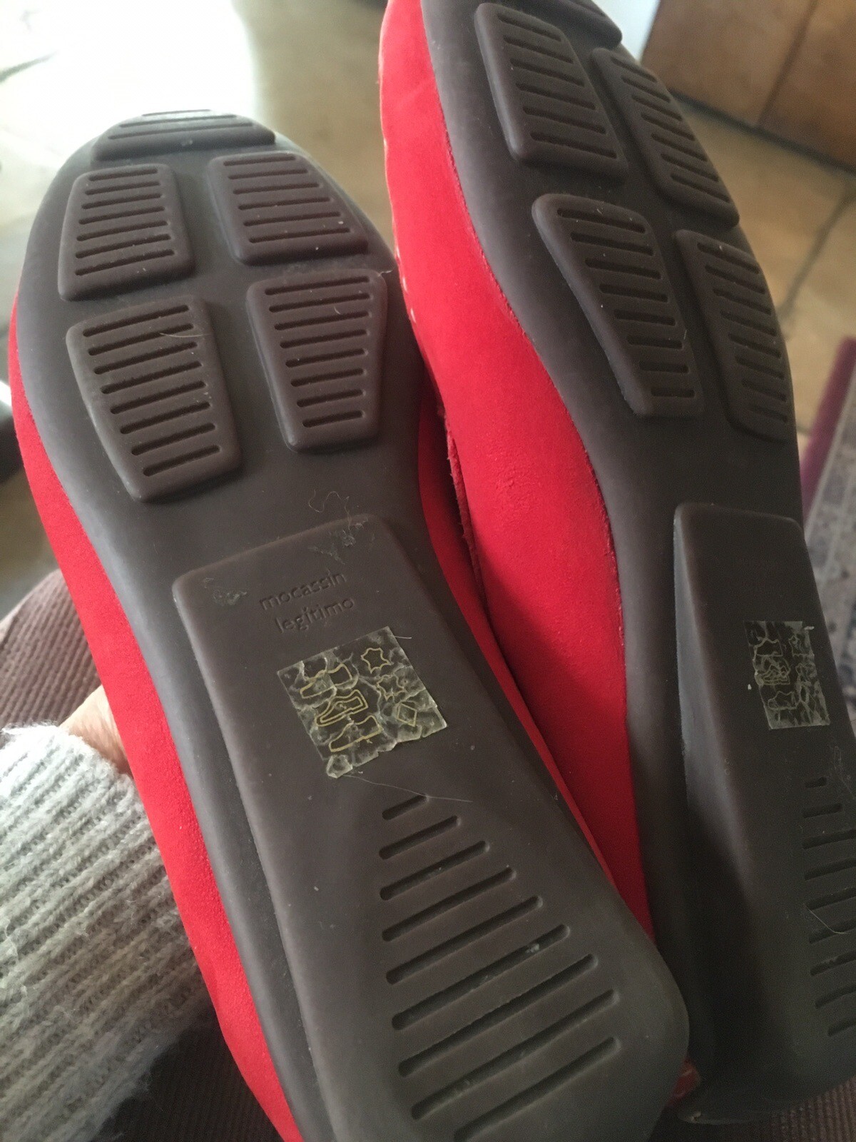 LADIES DESIGNER SHOES Ogetti by Carl Scarpa Red Suede Loafers. Size