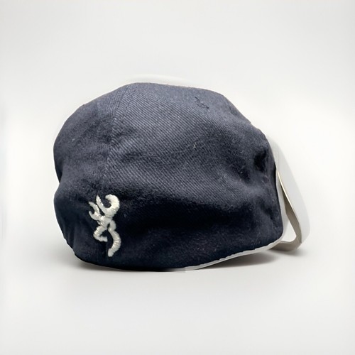 Casquette de baseball Browning FUBU Flex taille 7 1/8-7 3/8 chapeau chasse cerf poisson bleu beige neuve avec étiquette - Photo 7/7