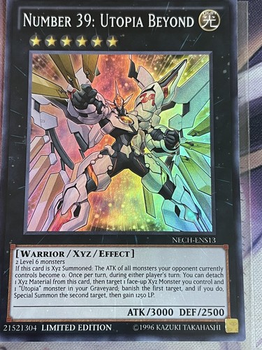 Yugioh Number 39: Utopia Beyond NECH-ENS13 Super Rare Limited Edition - 第 1/2 張圖片