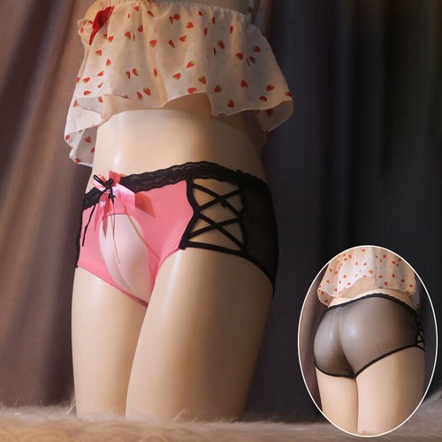 Crossdresser Camel Toe Pantie Men Hiding Gaff Thong T-Back Open Crotch Underwear - Picture 14 of 17