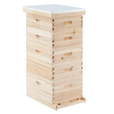 5 Layer Bee Hive Boxes Starter Kit Langstroth Beehive for Beekeeping Supplies