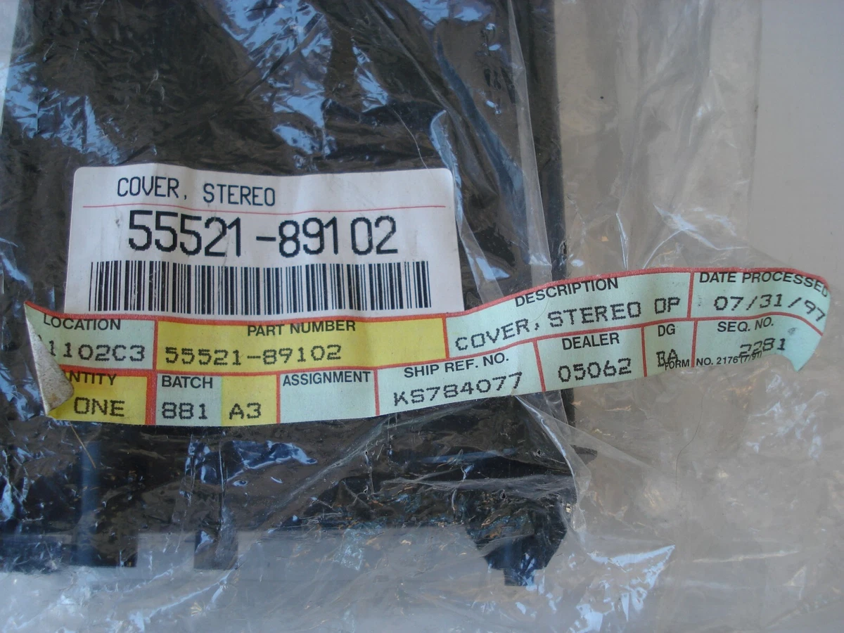 OEM Toyota 55521-89102 Single DIN Stereo Console Dash Pocket Slot  